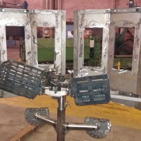 İmalat aşamasında çelik kalkan iskeleti